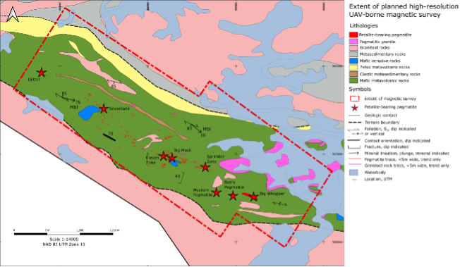 Fig 1 APR 3 UAV Survery Pan American Energy Completes Magnetic Survey Campaign Fieldwork at the Big Mack Lithium Project