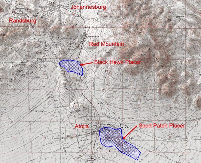 Figure 1 - Black Hawk and Spud Patch Placer Location – Source BOYD 2025