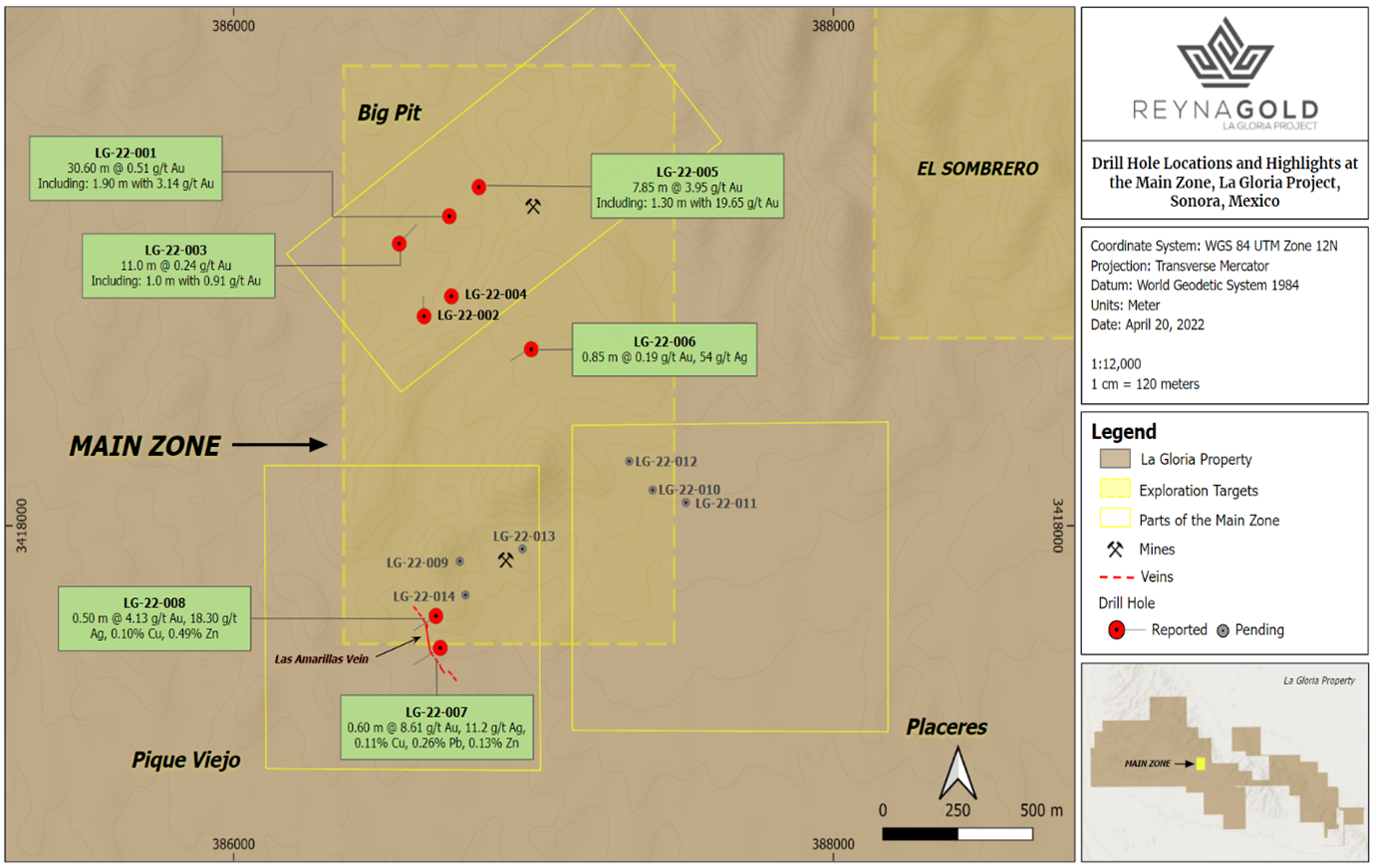 Reyna Gold Corp, Wednesday, April 20, 2022, Press release picture