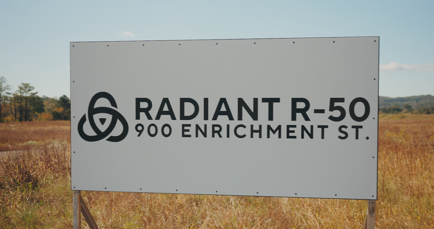 Radiant Sign At Nuclear Generator Factory