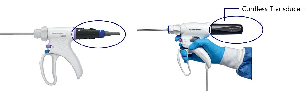 Comparison of cable location (left: THUNDERBEAT Type S, right: THUNDERBEAT II) 