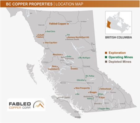 Fabled Copper Corp., Wednesday, July 27, 2022, Press release picture