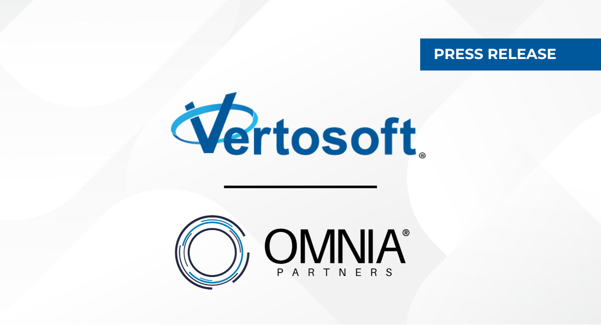 Vertosoft Awarded OMNIA Partners Contract for Software & SaaS Solutions