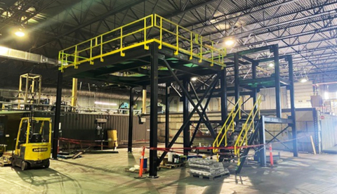 Construction of the second shaping unit at NMG’s Phase-1 plant is underway. (Photo: Business Wire)