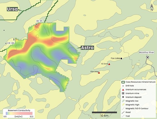 266777 b2e5202204c1c963 004 Cosa Identifies Over 25 km of Prospective Conductive Strike Length at the Astro Uranium Project, Athabasca Basin, Saskatchewan