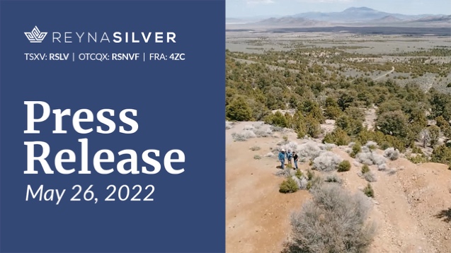 Reyna Silver Corp., Thursday, May 26, 2022, Press release picture