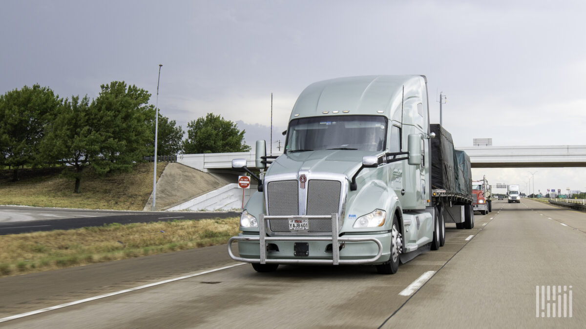A Central Oregon Truck Co. tractor on the highway