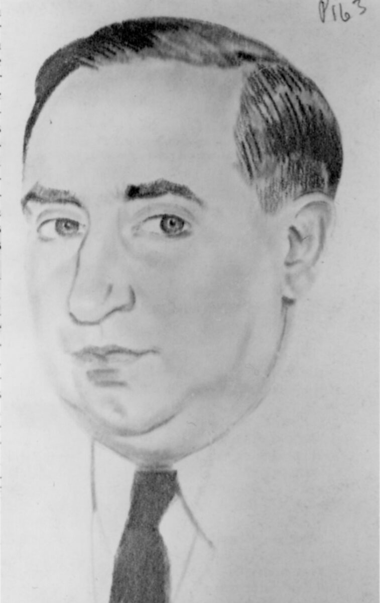 A penciled sketch of Victor Bendix. (Image: National Portrait Gallery/Smithsonian Institution)