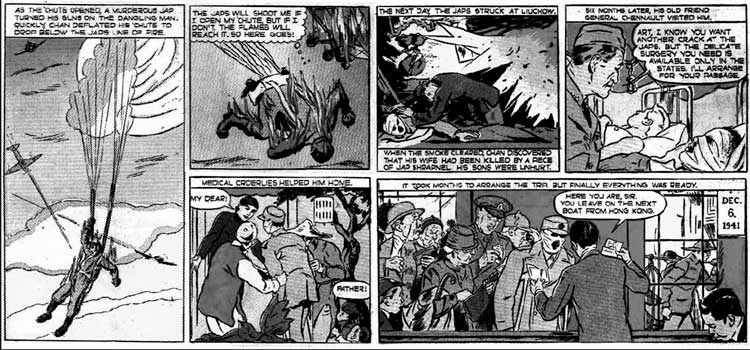 A panel from "China's Warhawk,’ a wartime comic about Arthur Chin's exploits. (Photo: John Gong/disciplesofflight.com)