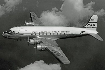 A Pan Am DC-4, one of the airplanes that helped make the Clippers obsolete after World War II. (Photo: Pan Am Historical Foundation