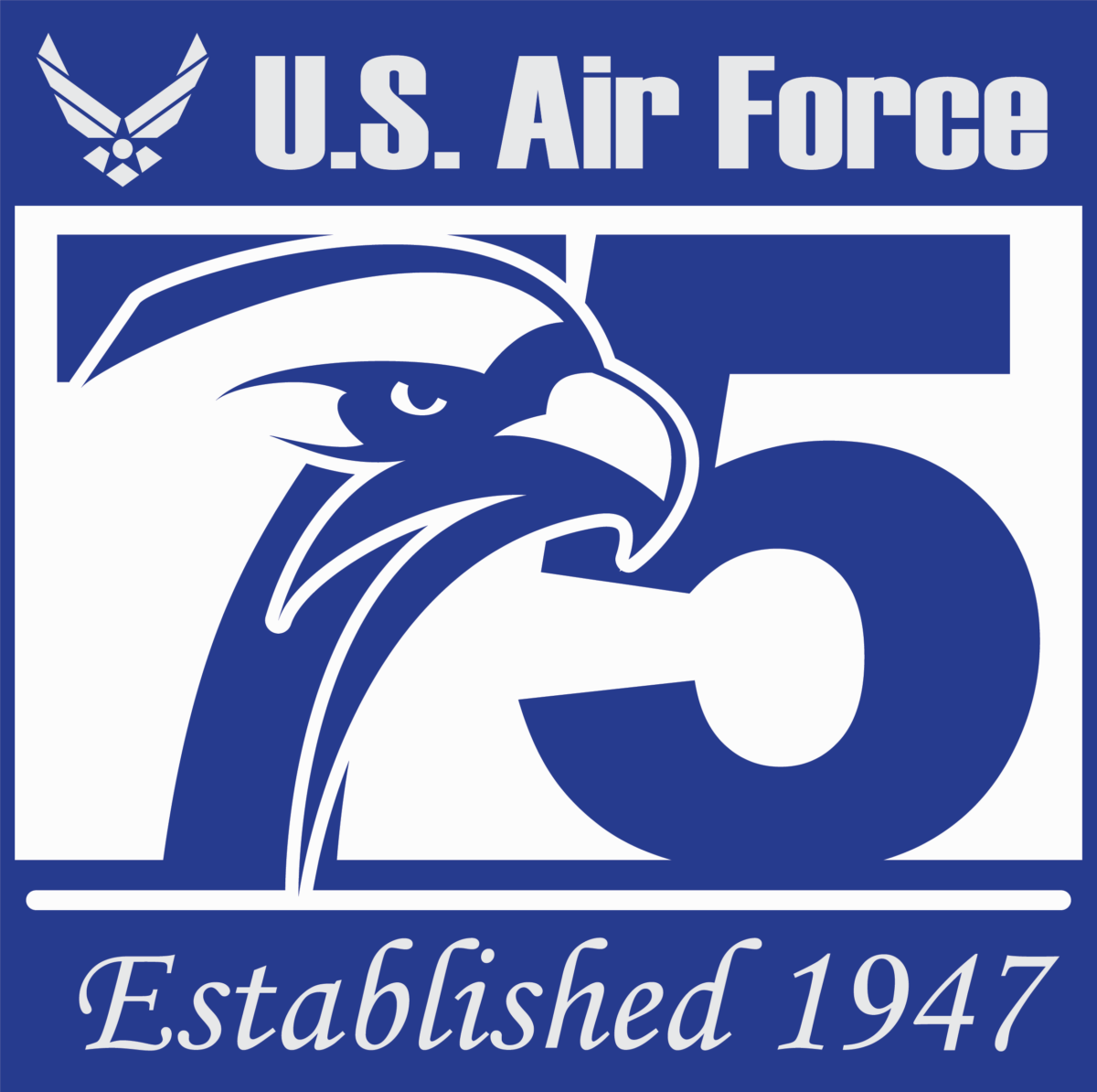 The 75th anniversary logo of the United States Air Force.
(Image: af.mil)