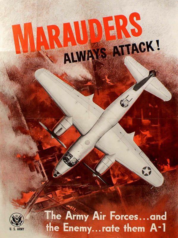 An AAF poster features the B-26 Marauder. (Image: USAAF)
