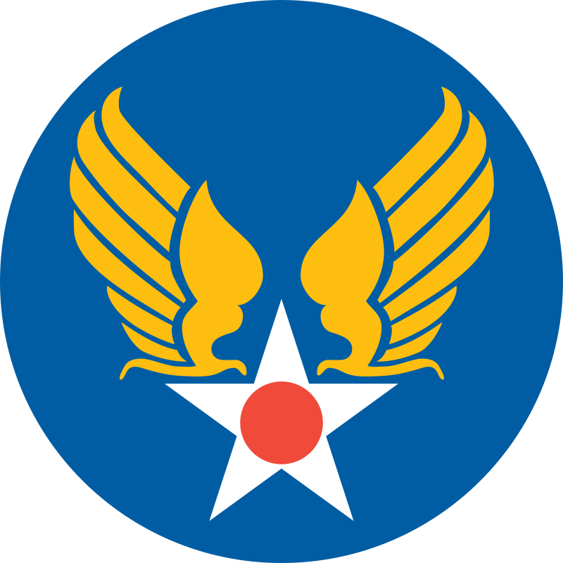 Emblem (shoulder sleeve insignia) used by the United States Army Air Forces before it was created as its own military service, the United States Air Force, in 1947. Continues to be used by the USAF as one of its emblems, known as the "Hap" Arnold Wings. (Image: USAF)