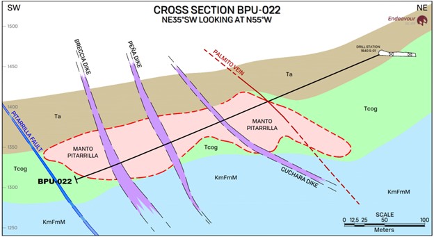 Cross Section – Manto Pitarrilla