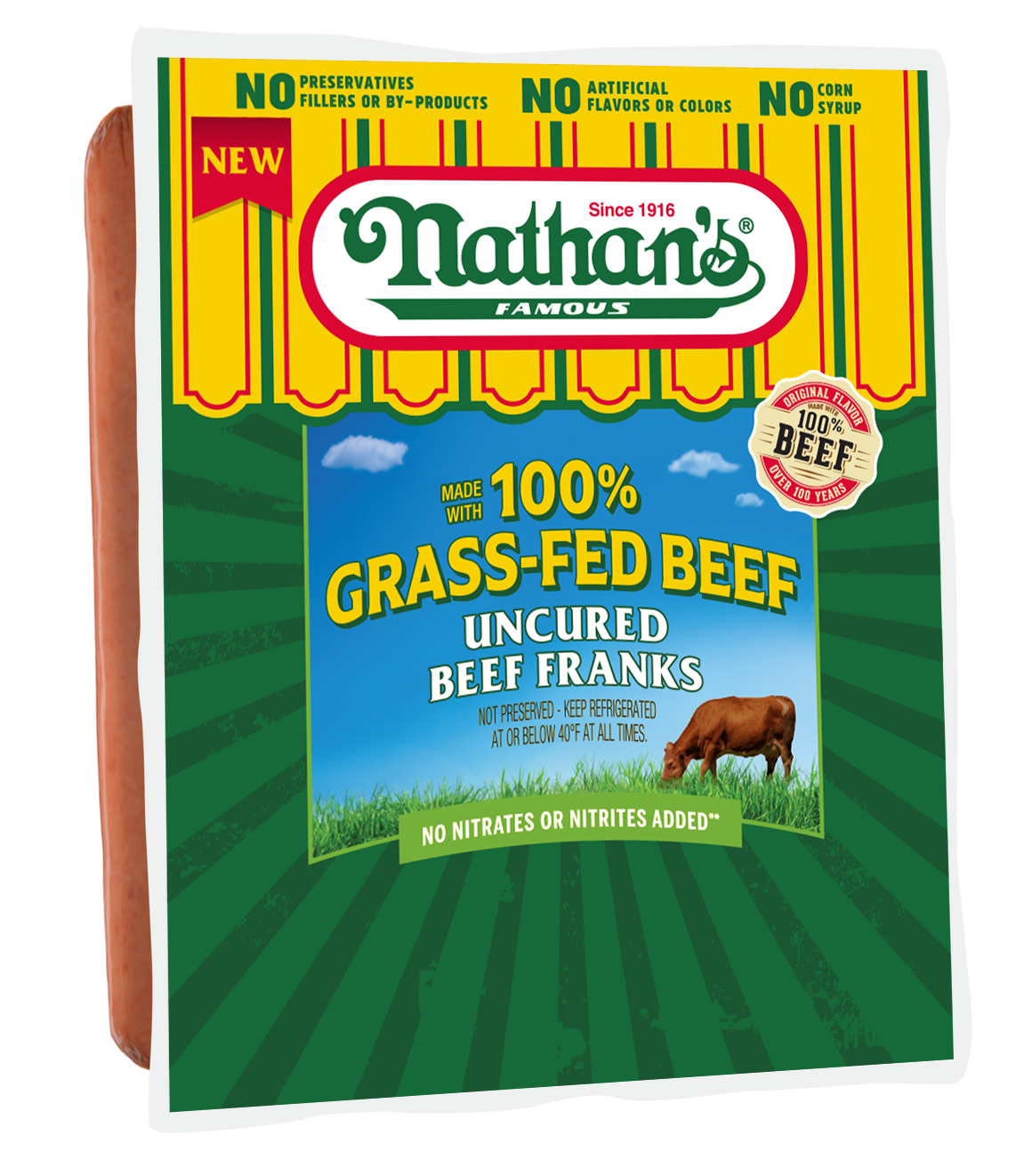 Nathan’s Famous Unveils New 100% Grass-Fed Beef Franks