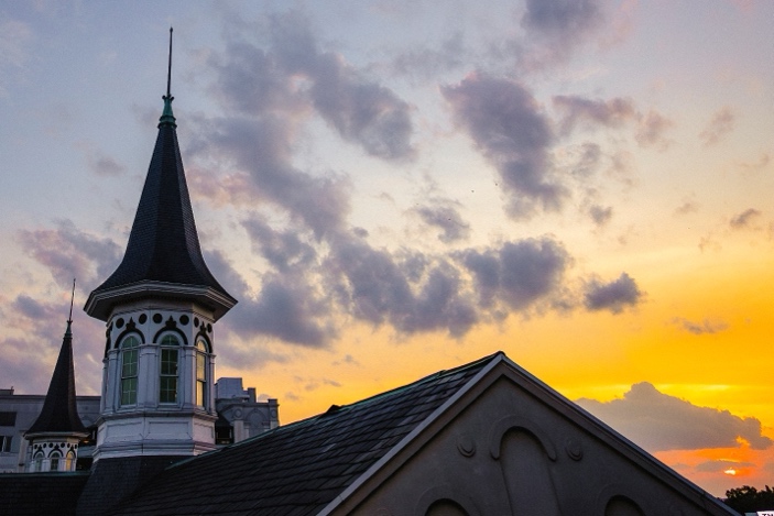 The Twin Spires at Churchill Downs Racetrack
