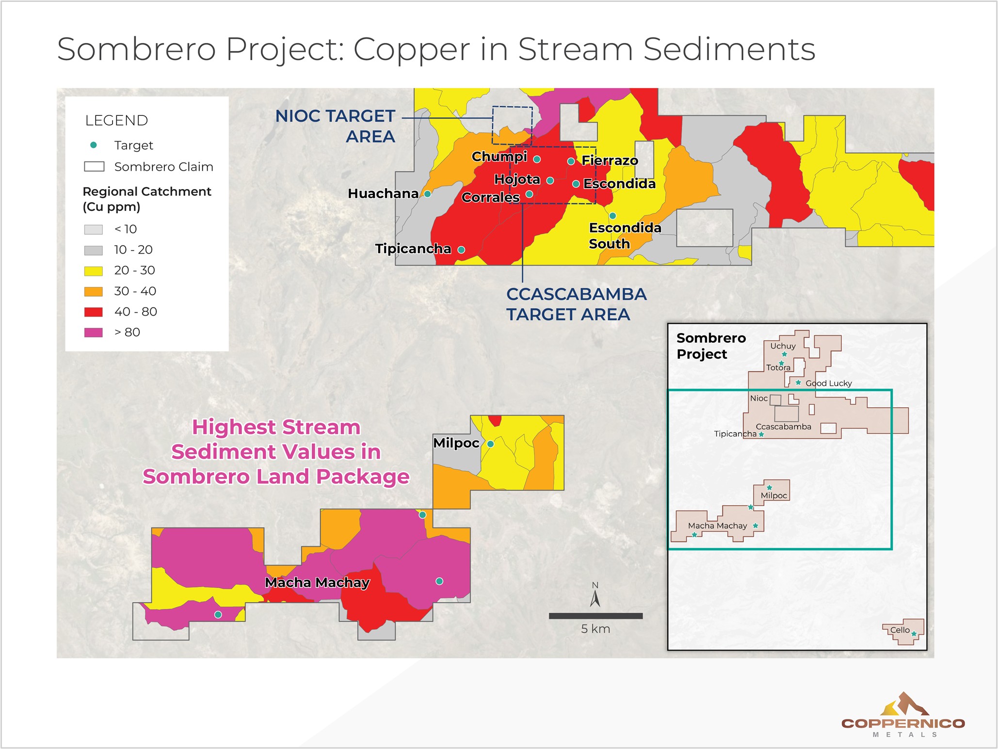 2025 Prospect mapping of stream sediment catchments at Sombrero