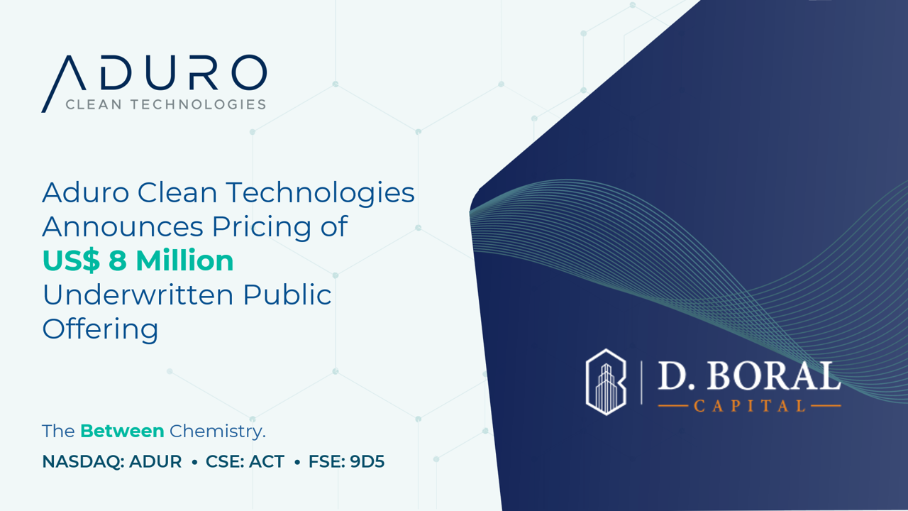 Aduro Announces Pricing of US$8M Underwritten Pubic Offering