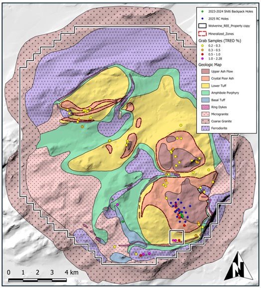 Local geologic map of the Nuiklavik Caldera Complex.