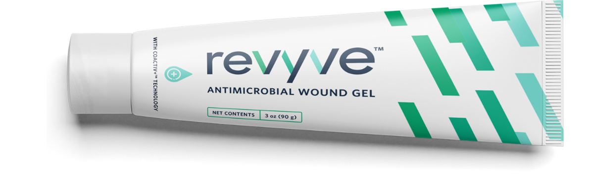US FDA 510(k) cleared and Health Canada approved revyve Antimicrobial Wound Gel
