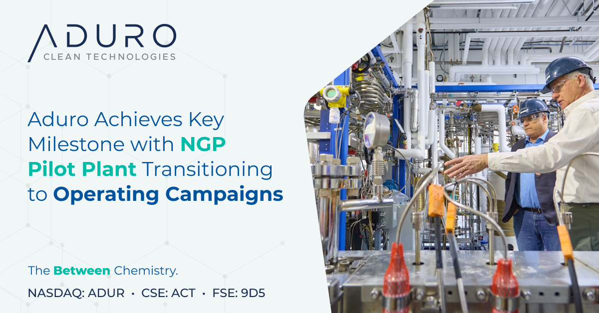 Aduro Pilot Plant Operating Campaigns