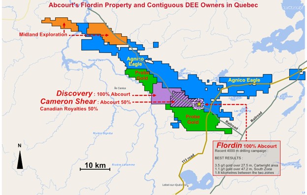 Figure 2: Flordin Property and nearby properties