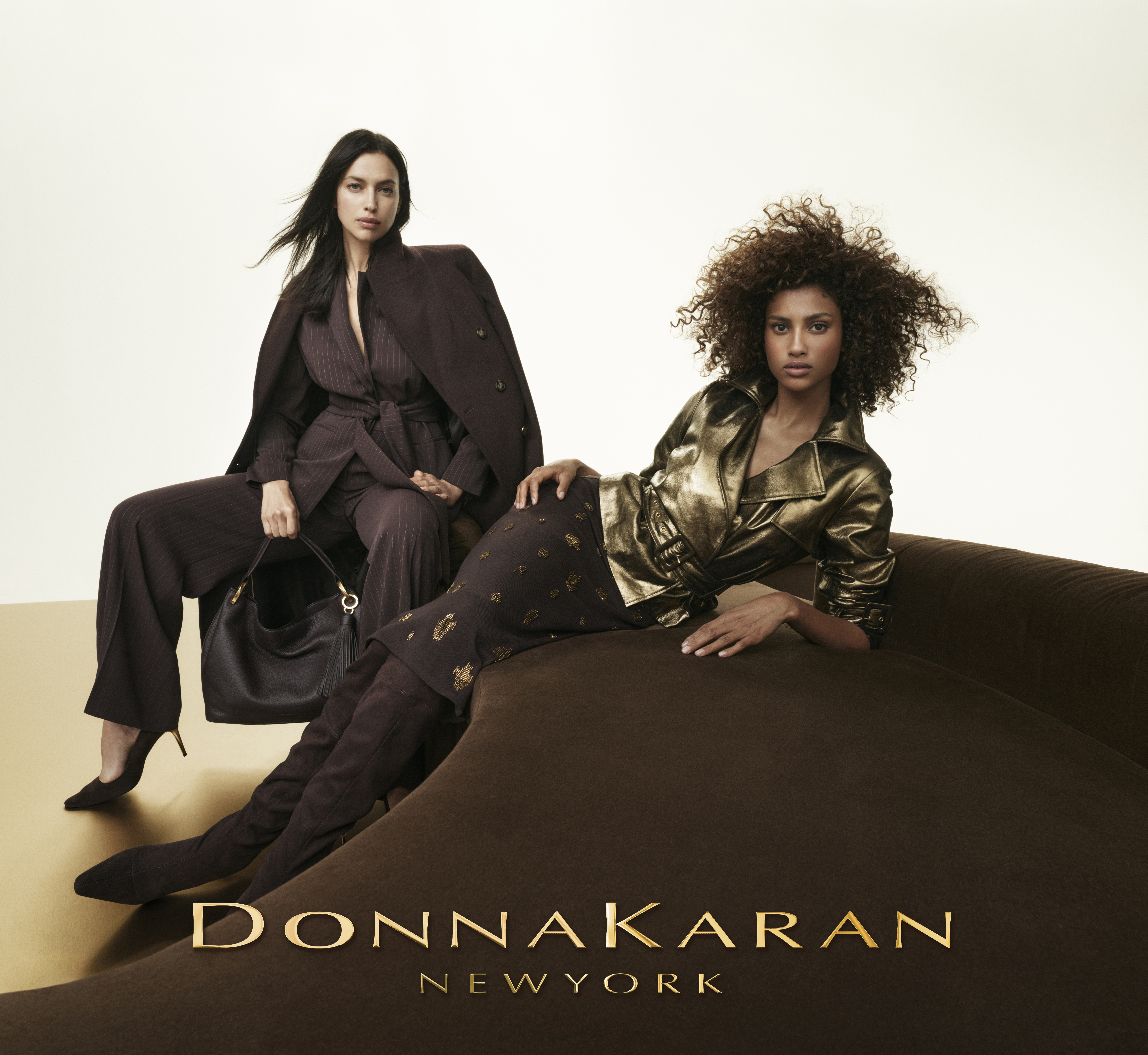 Irina Shayk and Imaan Hammam appear in Donna Karan New York's Fall 2025 Campaign