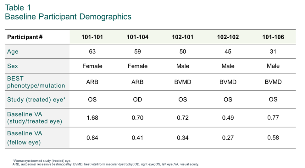 Baseline Participant Demographics