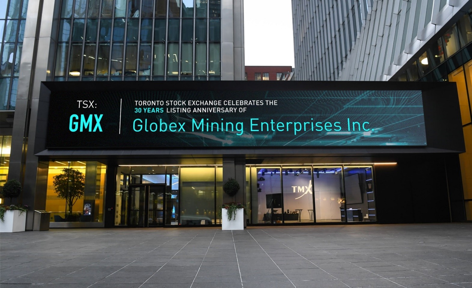 The TSX Celebrates the 30 Years Listing Anniversary of Globex Mining Enterprises Inc.
