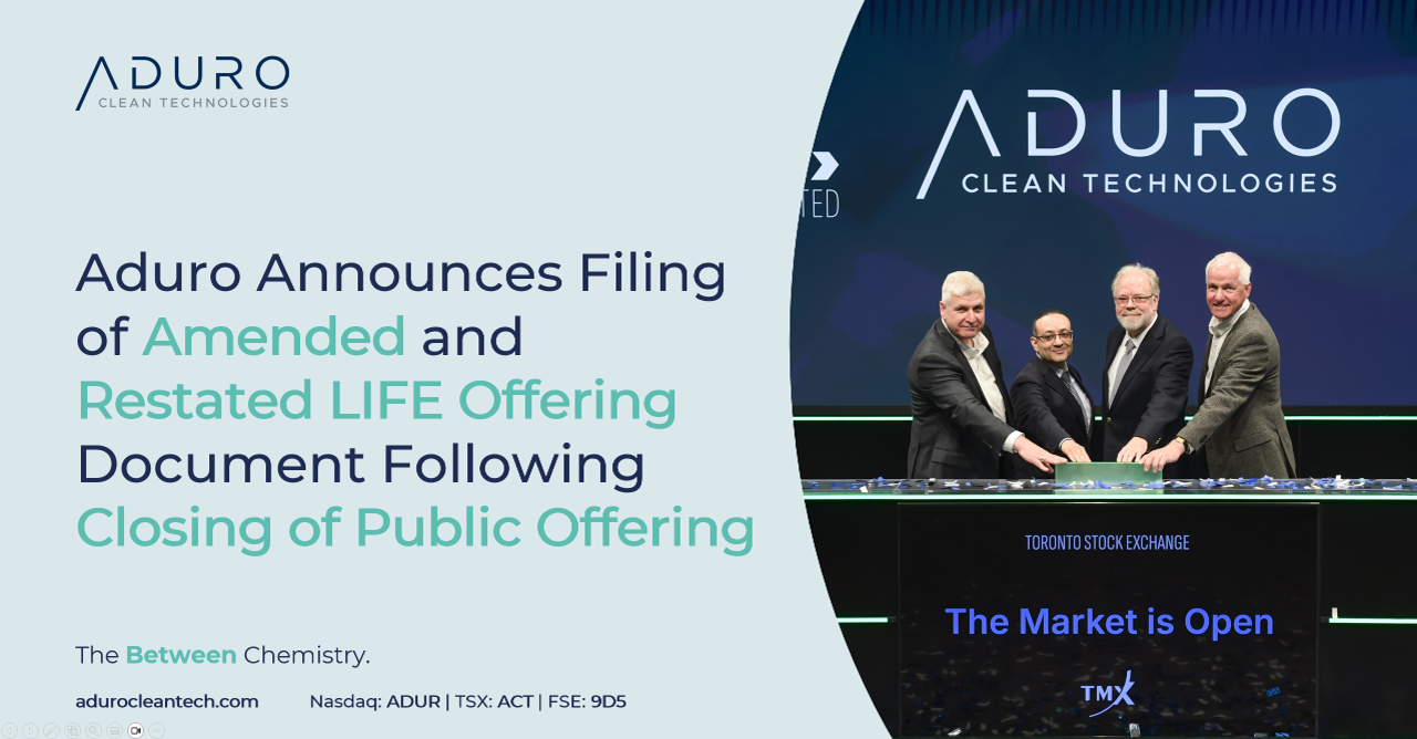 Aduro Files LIFE Offering Amendment