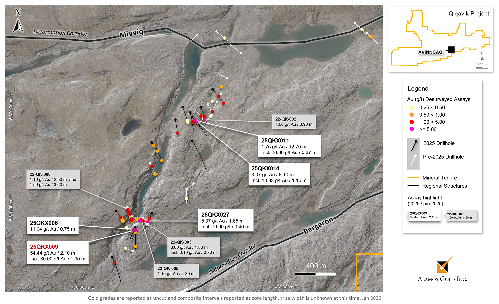 Figure 5: Qiqavik Project – Avinngaq Target – 2025 Exploration Drilling