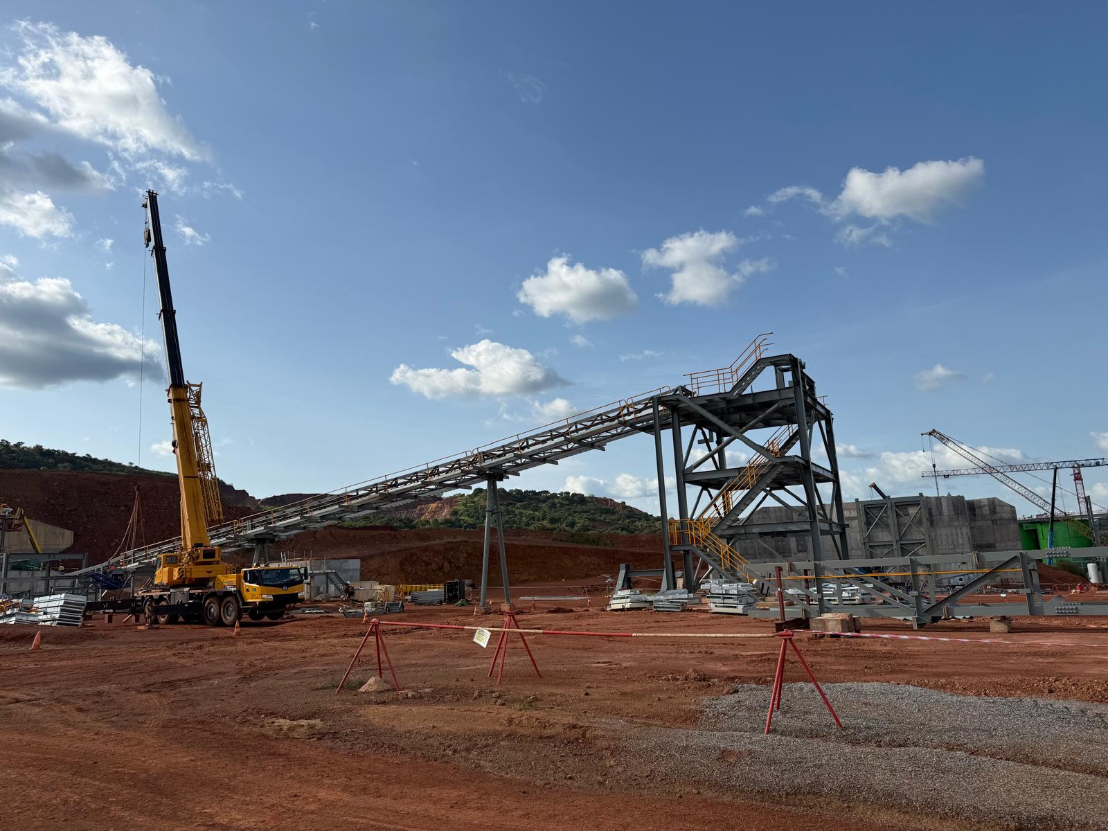 Figure 5: Stockpile feed conveyor truss modules erection (13 October 2025)