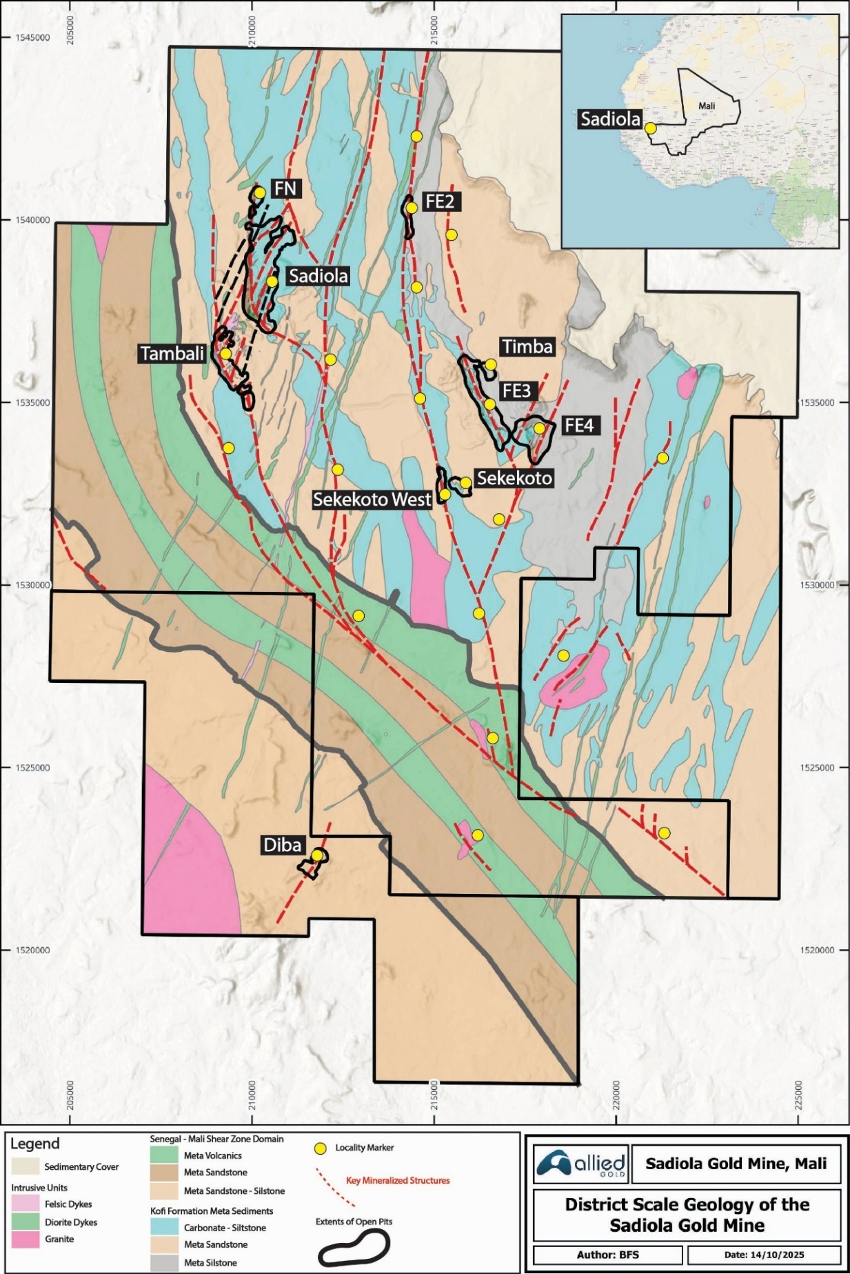 Sadiola Project Plan Map