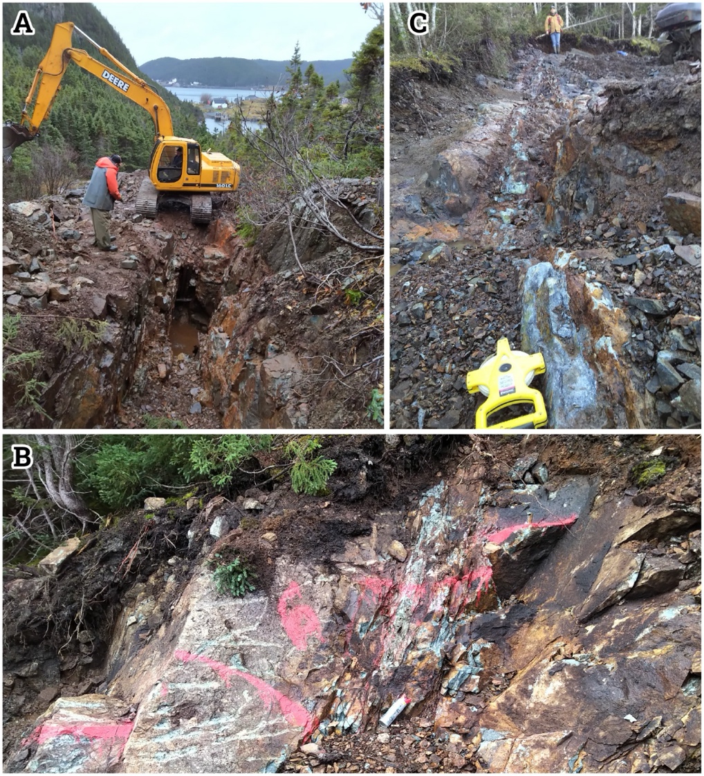 Stewart Shaft, Central Vein at Taylor’s Room, Polymetallic Vein at Pomley Cove Pond