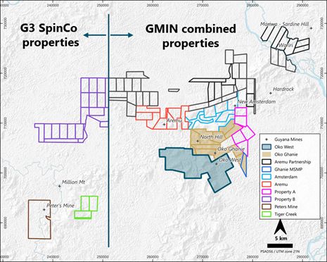 Location of the Acquired Properties and G3 SpinCo Properties