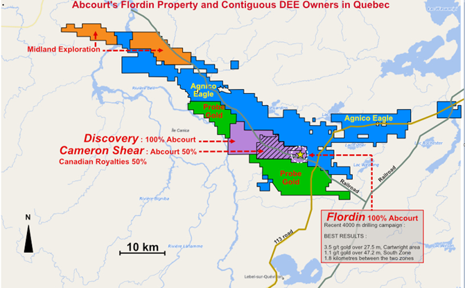 Location of Droit Exclusif d’Exploration (DEE)