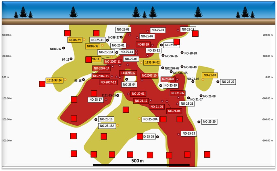 ZONE 1 DISCOVERY – LONGITUDINAL SECTION WITH DRILLING PROPOSALS FOR 2026