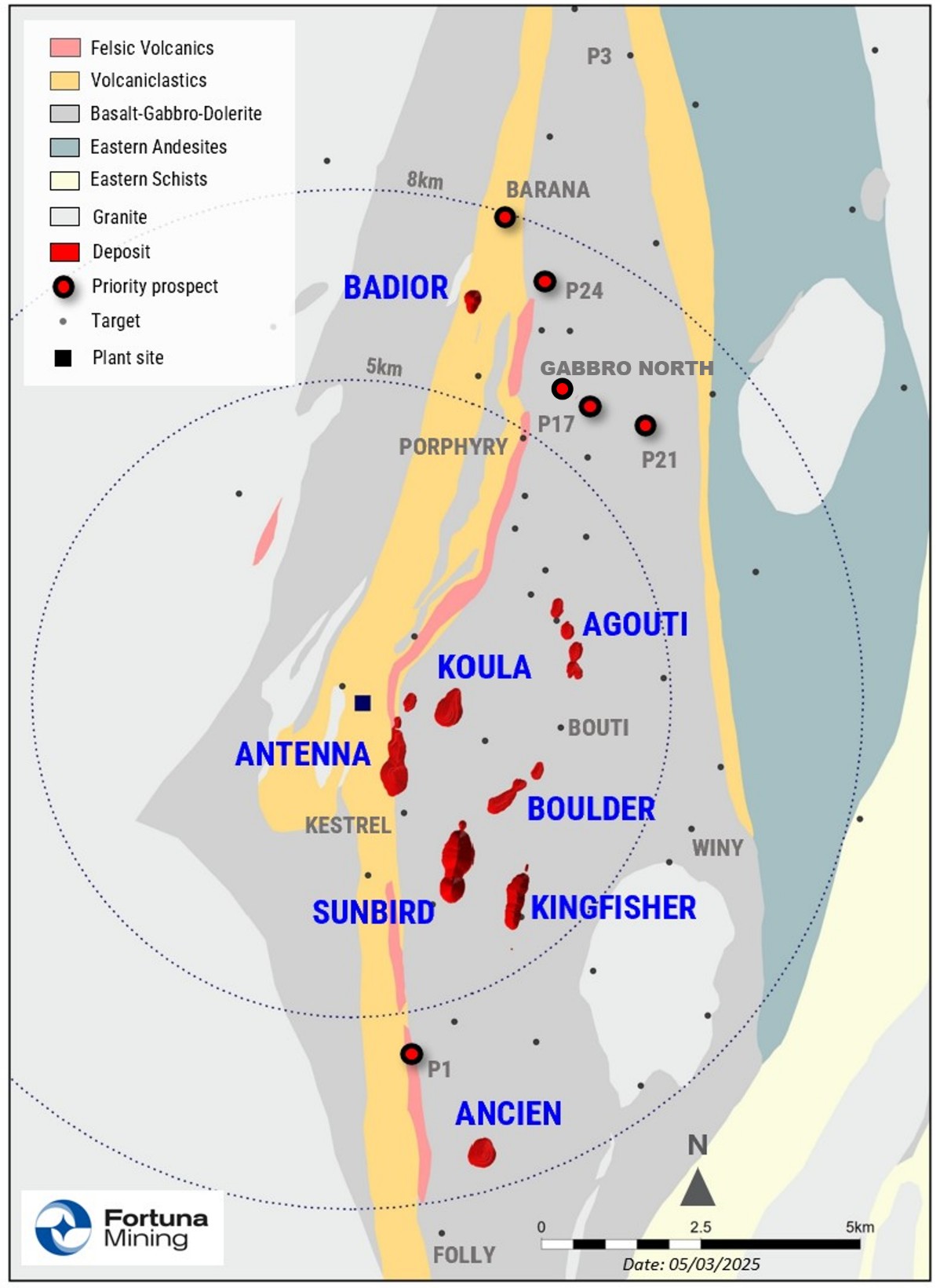 Location of the Sunbird Deposit, Séguéla Mine, Côte d’Ivoire