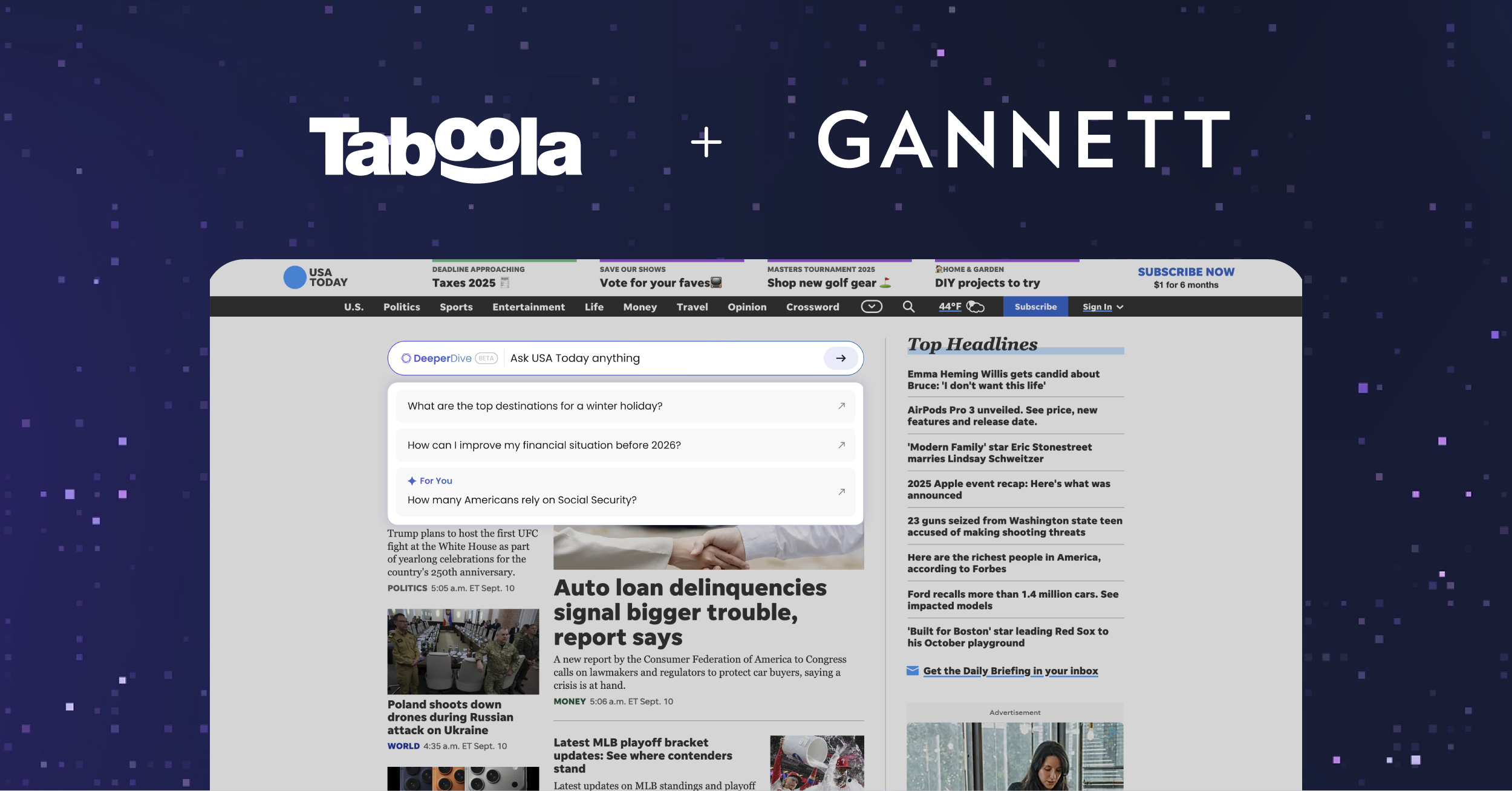 Taboola and Gannett