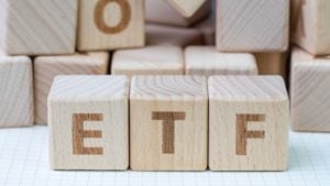 Three wood blocks spelling out