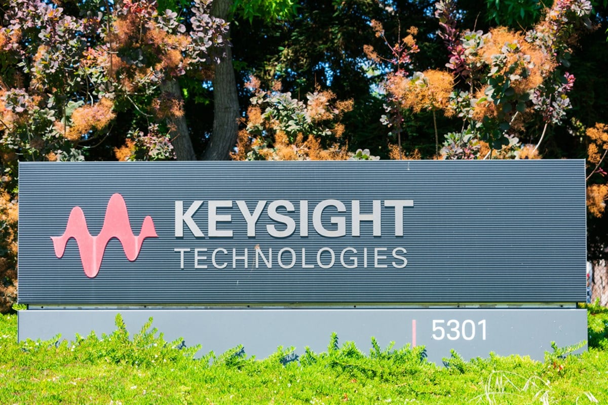 Keysight Technologies sign at entrance to Silicon Valley Campus.