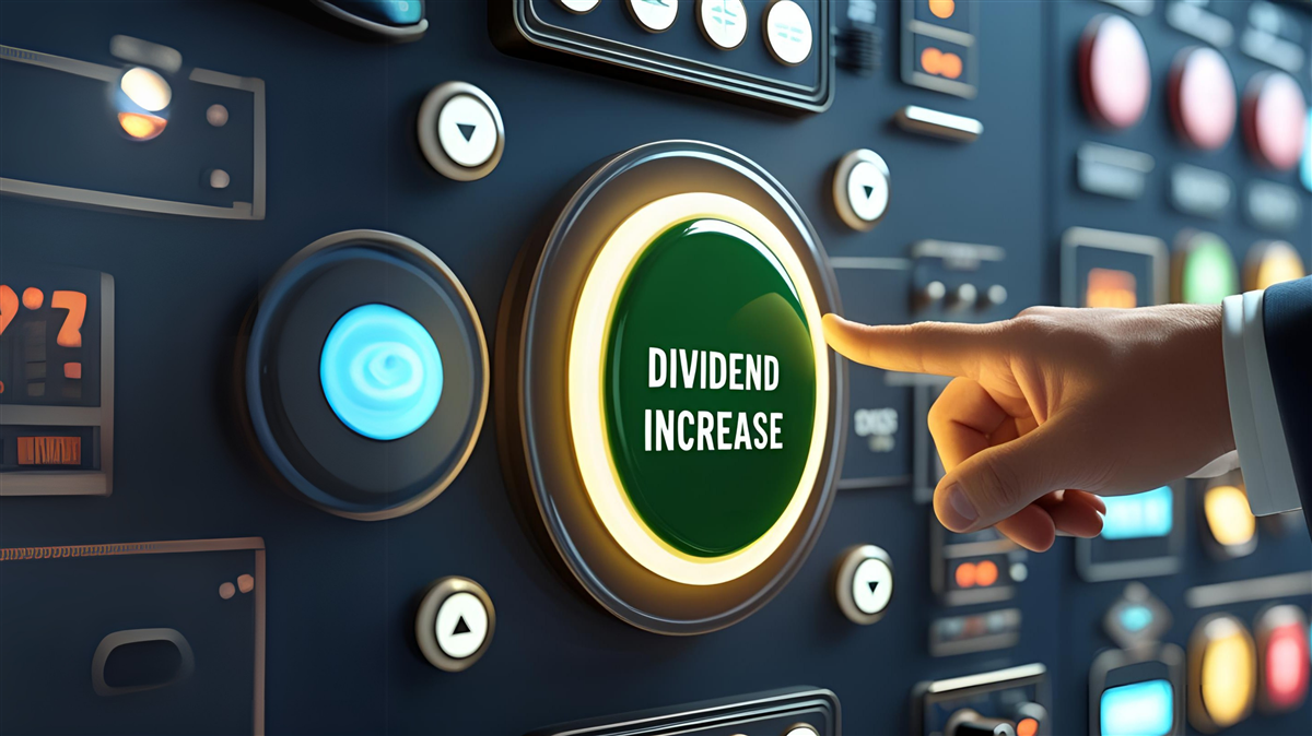 Dividend increase button on control panel