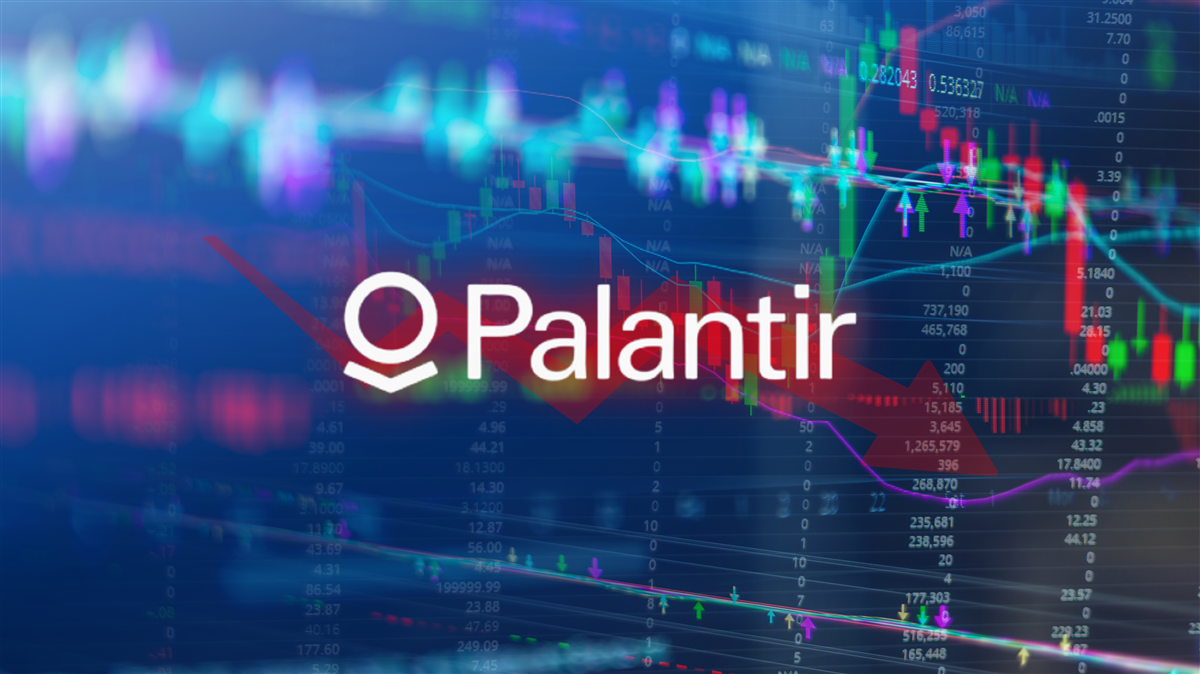 Palantir stock chart decline image