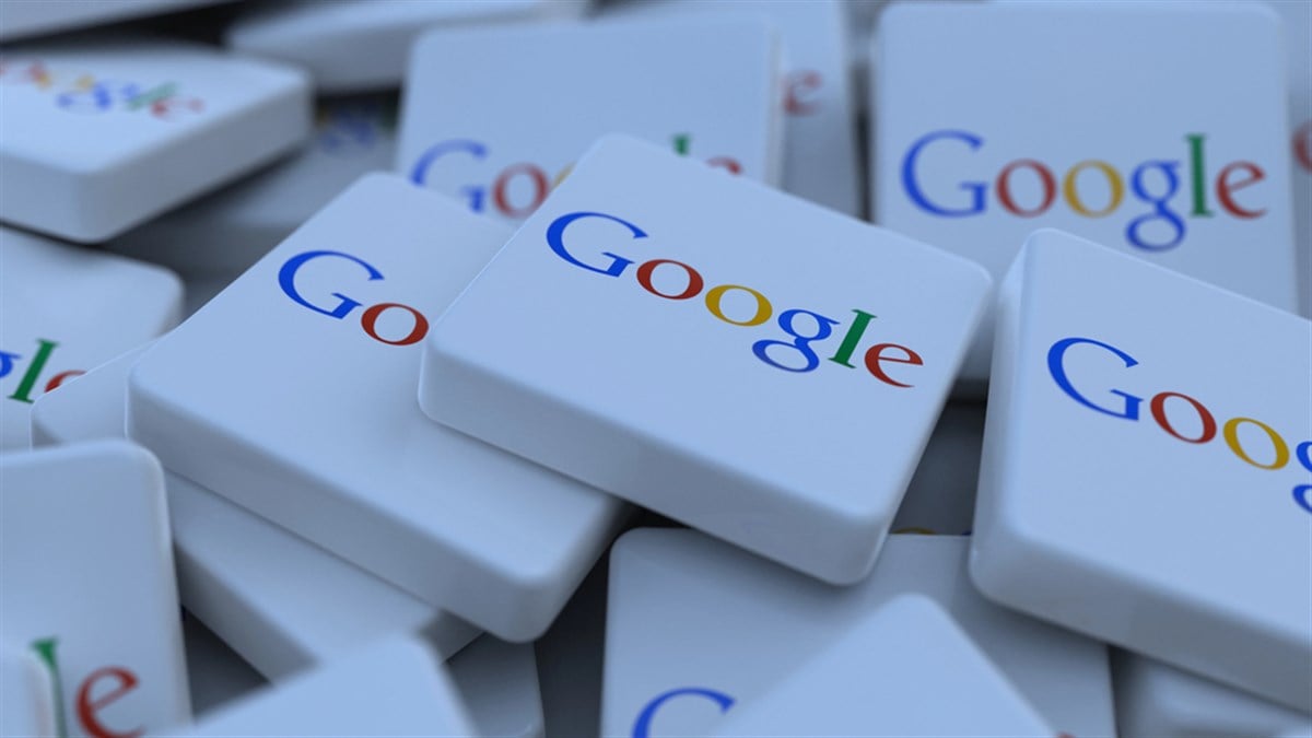 Google alphabet logo cube company background 3d illustration stock market editorial