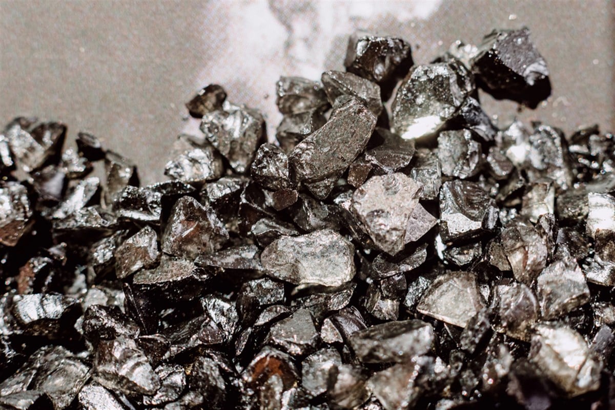 Rare earth minerals close up.