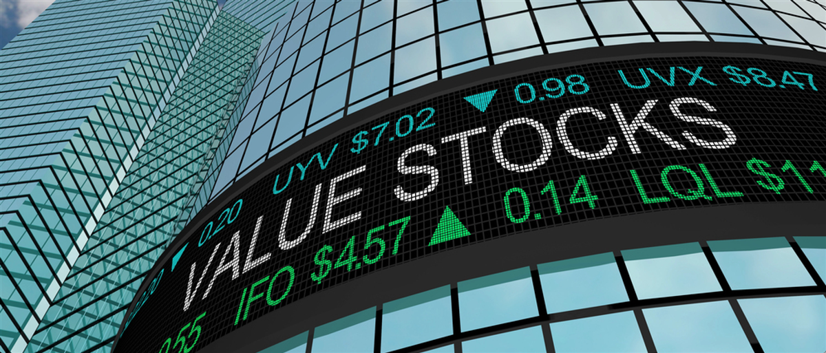 Value Stocks Wall Street Investment Ticker Low Prices 3d Illustration — Photo