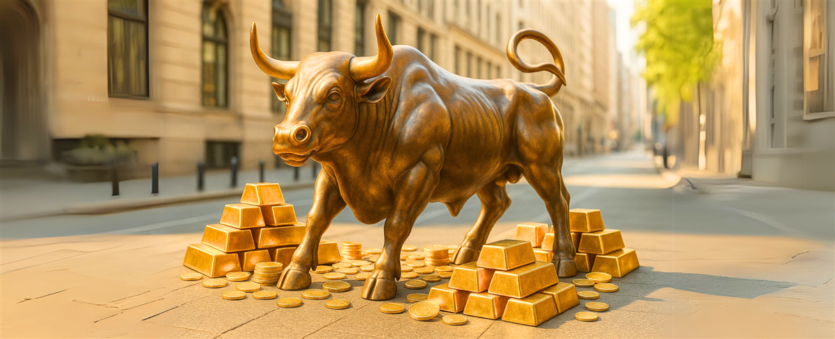 Bull Case for Investing in Gold - This image is an original composition by MarketBeat using licensed and editorial elements. Not for redistribution or reuse.