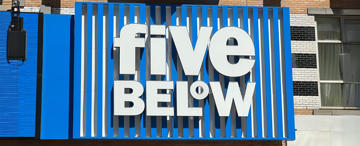 Five Below Storefront NYC - - This image is an original composition by MarketBeat using licensed and editorial elements. Not for redistribution or reuse.