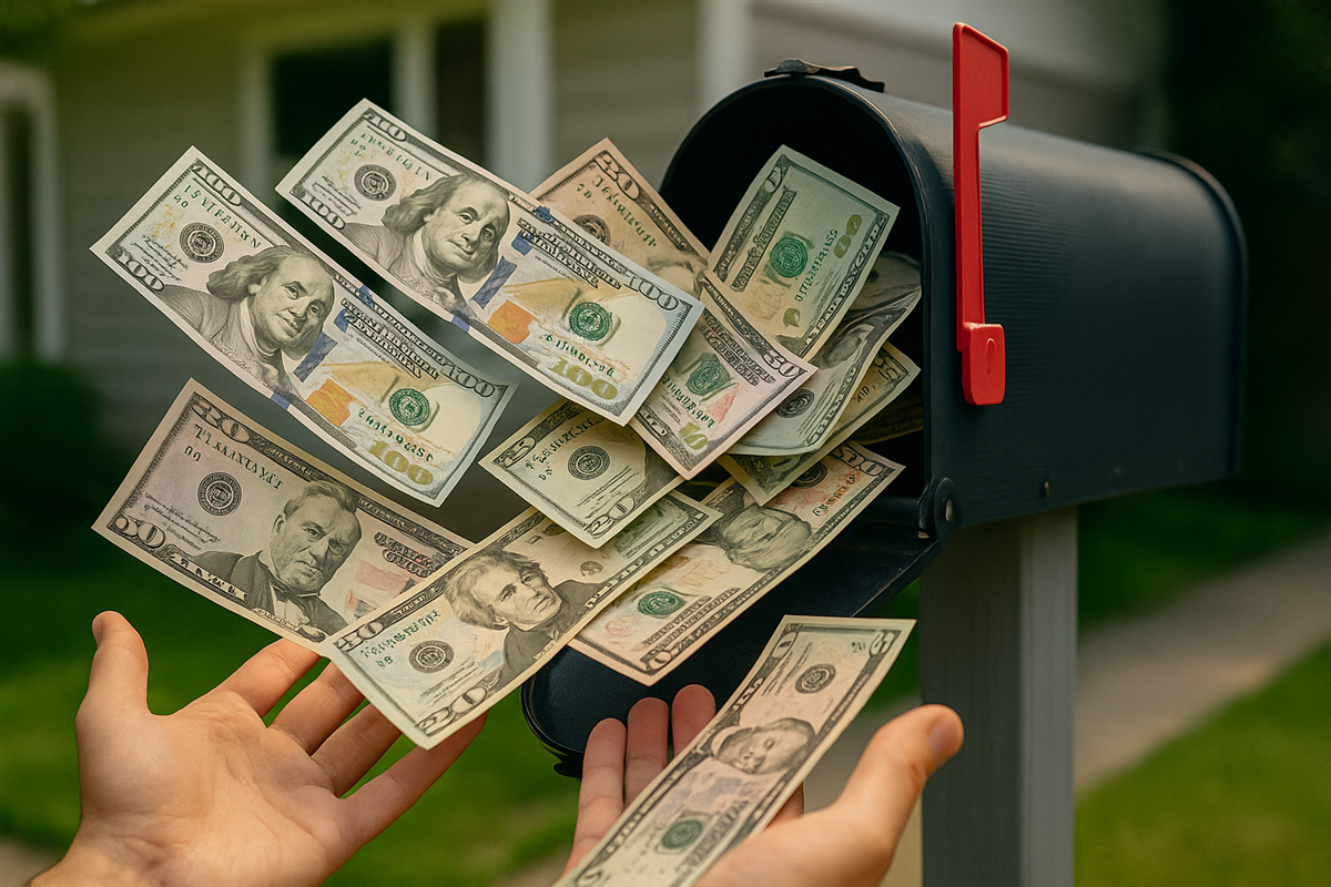 Dividends money mailbox