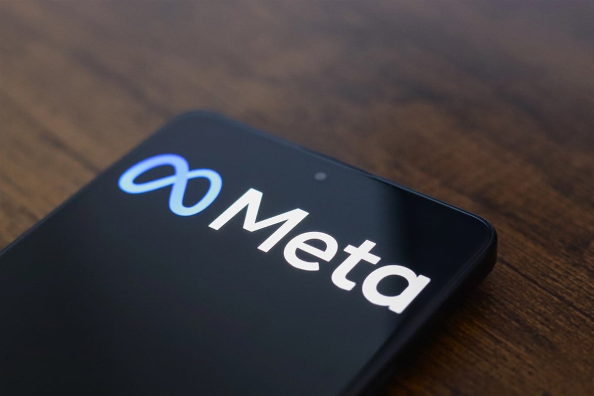 Meta logo on smartphone